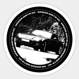 Mazda Miata MX-5 NC Black 'N White 4 (Black Version) Sticker